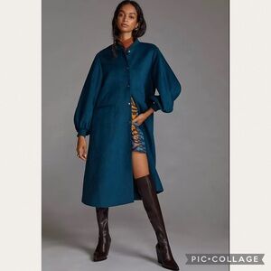 Anthropologie dRA Puff-Sleeved Cardigan Coat